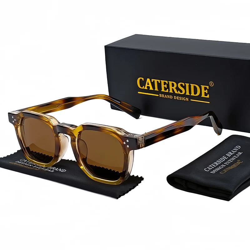 CATERSIDE Fashion Men & Women Small Square Sunglasses