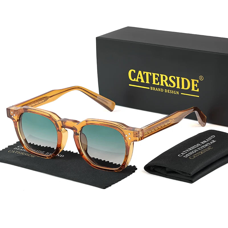 CATERSIDE Fashion Men & Women Small Square Sunglasses
