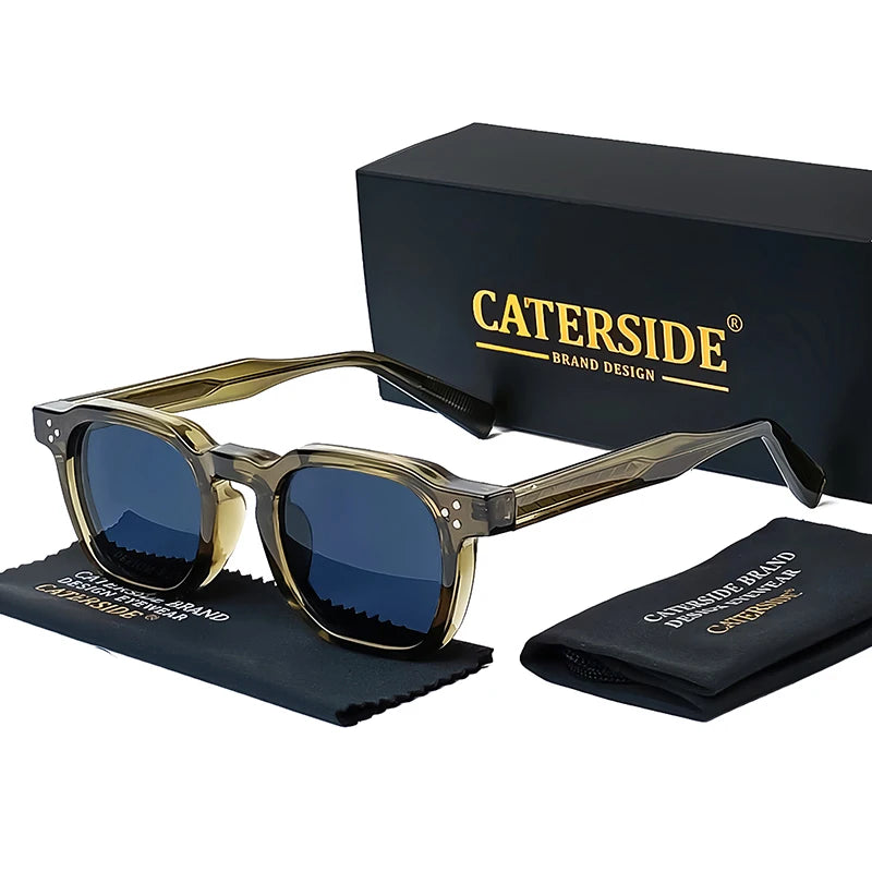 CATERSIDE Fashion Men & Women Small Square Sunglasses